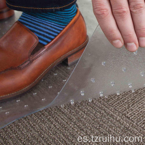 Alfombra de silla transparente para proteger el piso de madera